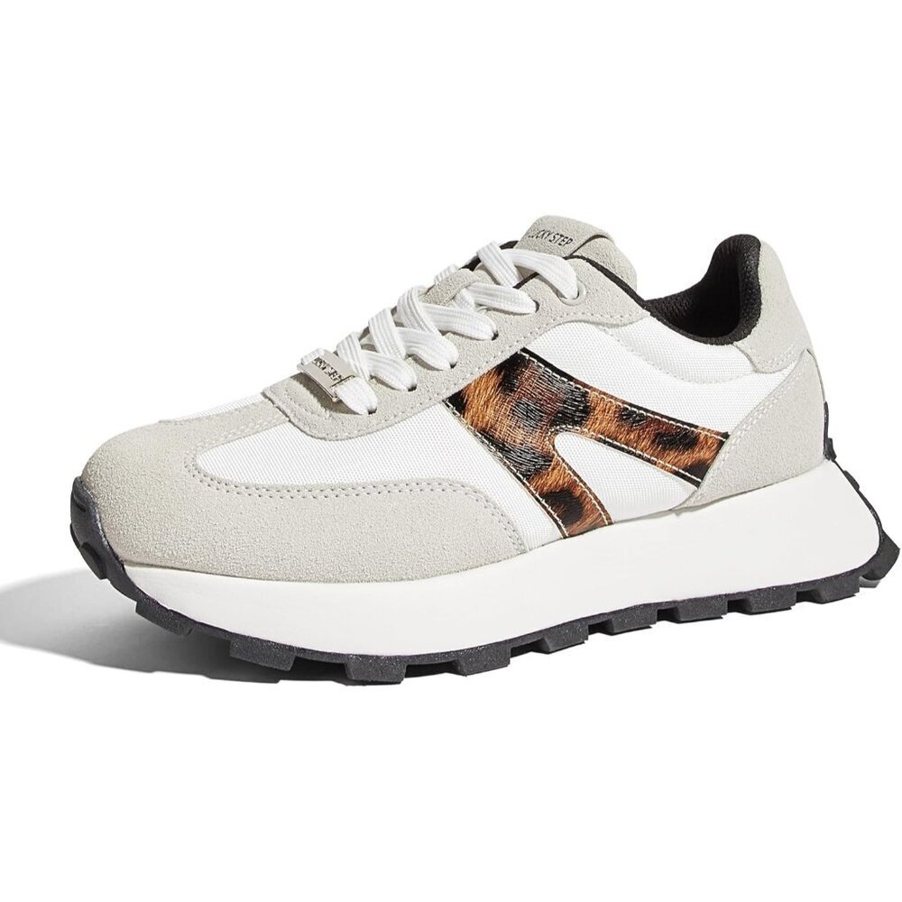 🆕 Lucky Step Casual Fashion Sneakers Women Grey Retro Classic Trainers Shoes